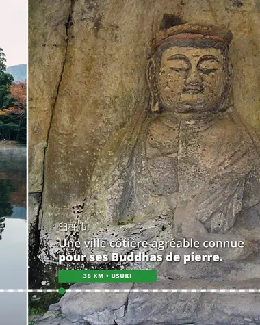 Usuki, ville côtière agréable connue pour ses Buddhas de pierre