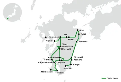 south kyushu jr regional pass network map